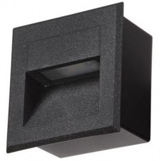 Φωτιστικό Χωνευτό Τετράγωνο LED 2W 230V 4000K Λευκό Φως Αλουμινίου Μαύρο IP65 96GRFLED011